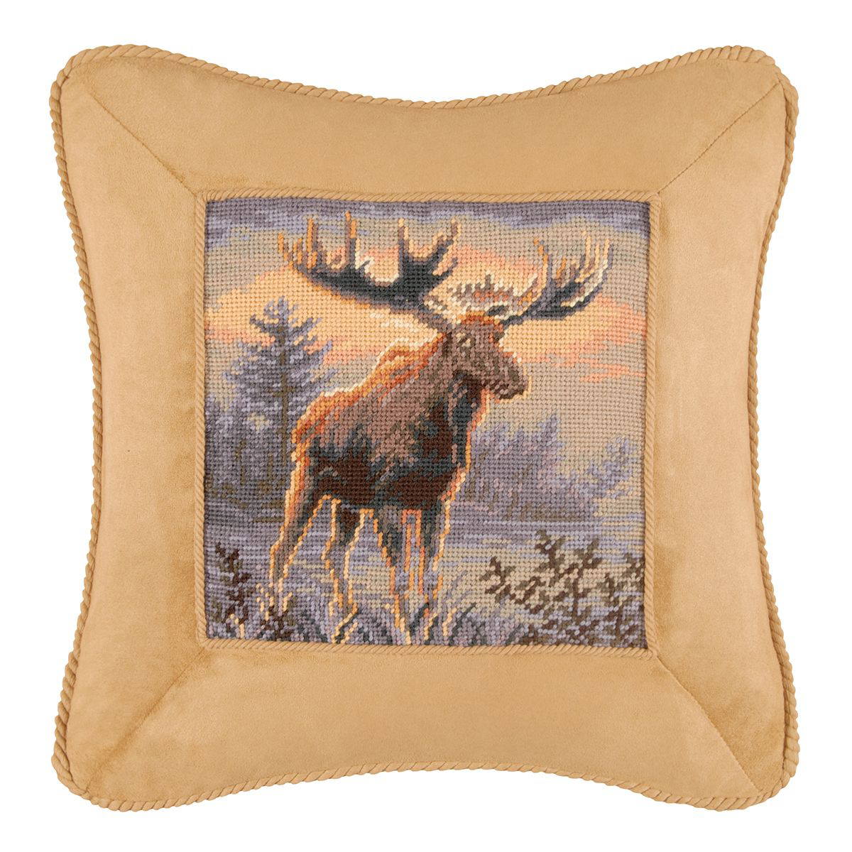 C&F Home Northwoods Moose Needlepoint Pillow Bass Pro Shops
